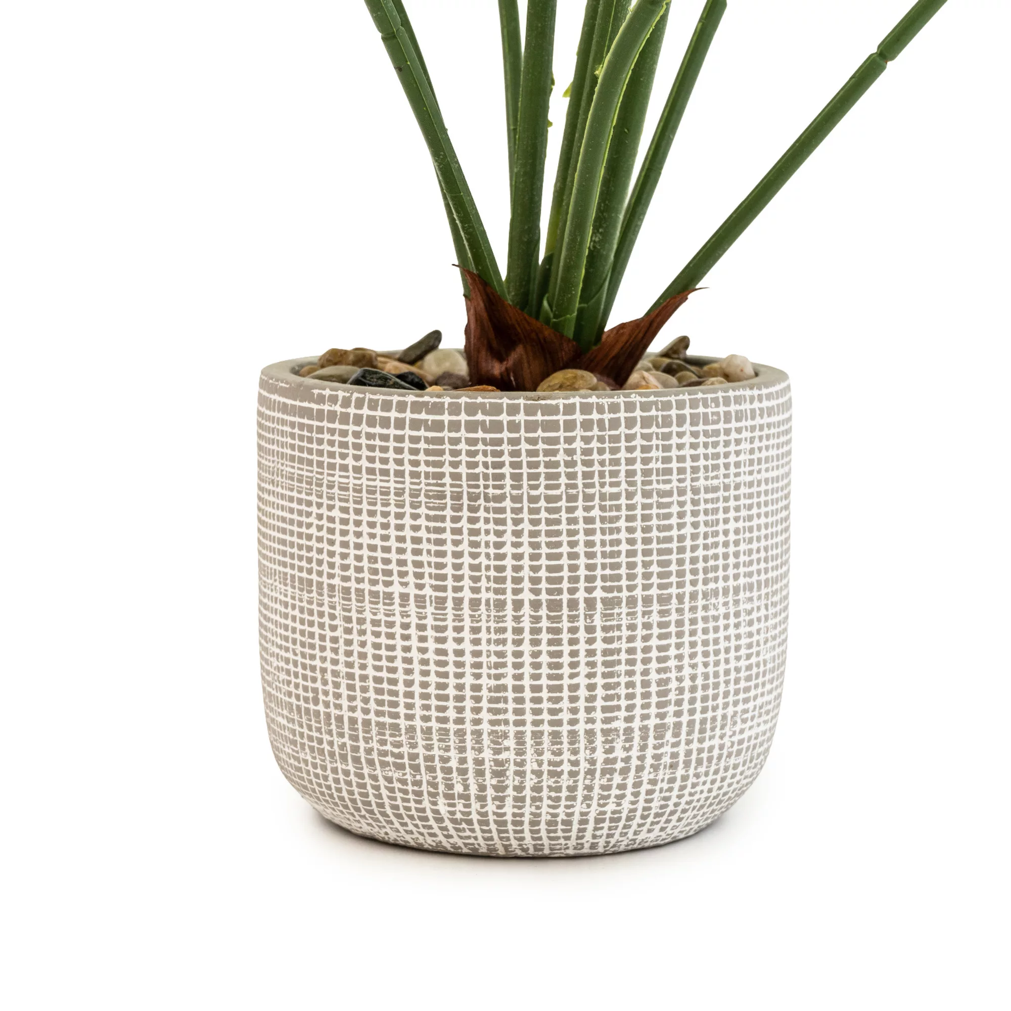 50cm Cheese Plant Artificial Plant In Grey Ceramic Pot 2 50cm Cheese Plant Artificial Plant In Grey Ceramic Pot - Image 2