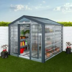 Adman Steel Sheds Multigrow 8x6.1 Greenhouse With Adjustable Vent -Garden Outdoor Store adman steel sheds multigrow 8x6 1 greenhouse with adjustable vent5391538910349 01i bq