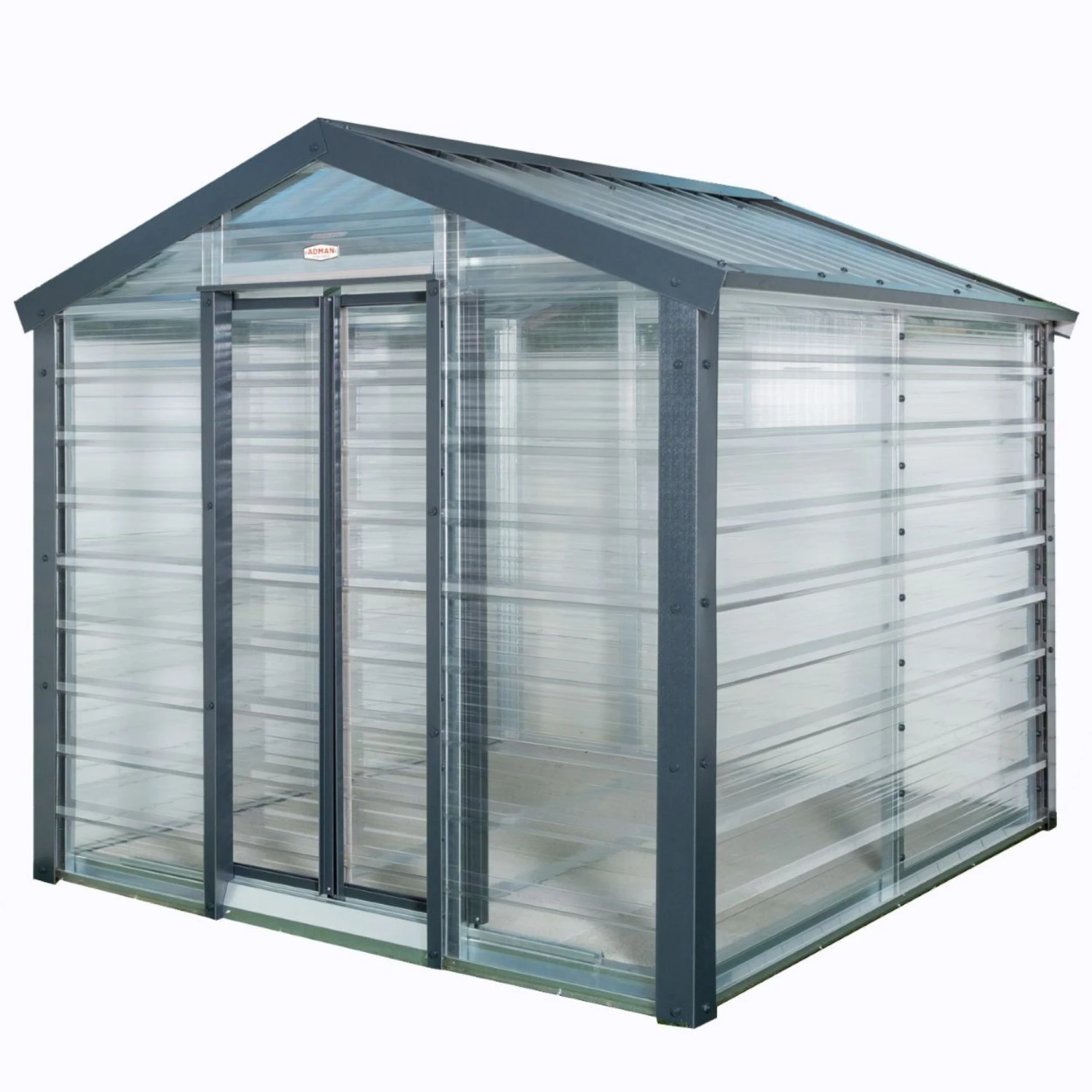 Adman Steel Sheds Multigrow 8x8.8 Greenhouse With Adjustable Vent 2 Adman Steel Sheds Multigrow 8x8.8 Greenhouse With Adjustable Vent - Image 2