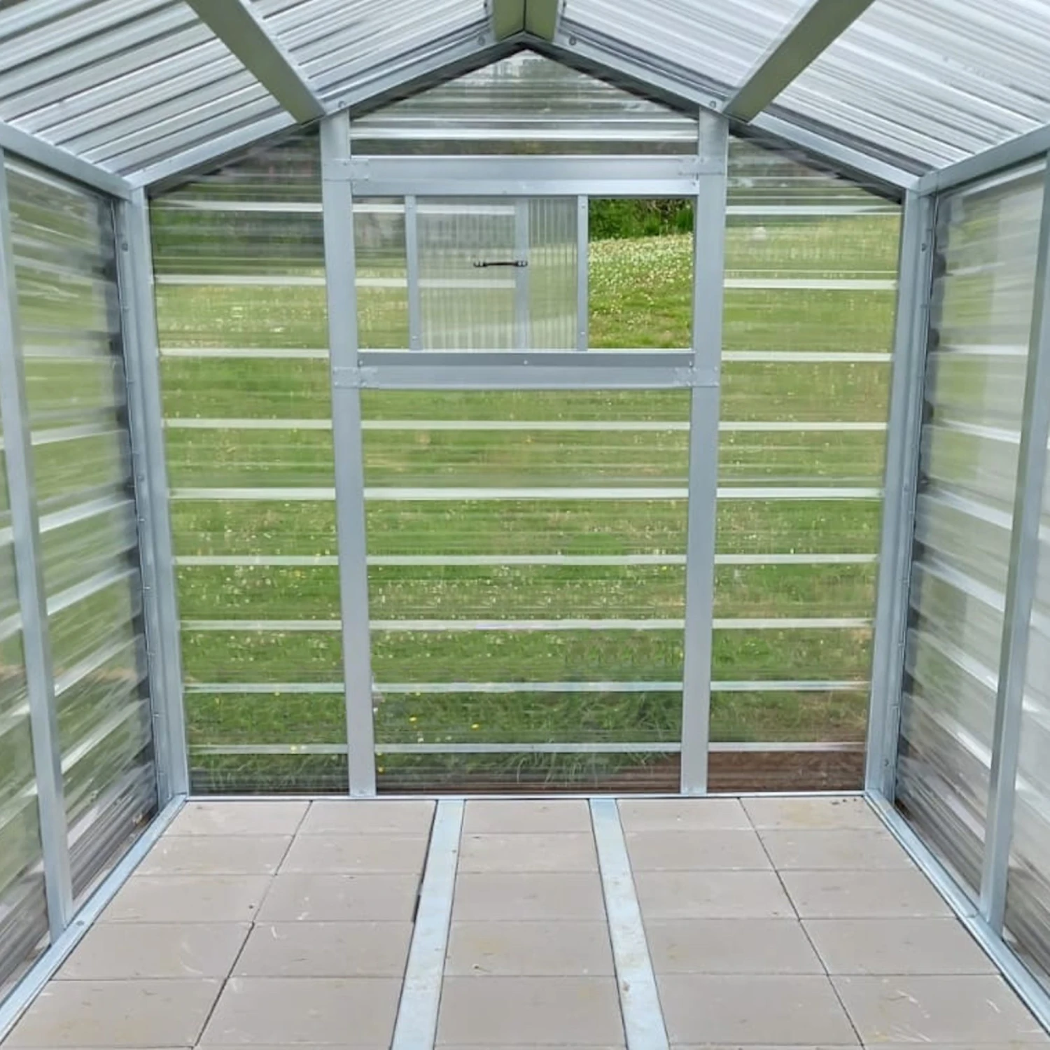 Adman Steel Sheds Multigrow 8x8.8 Greenhouse With Adjustable Vent 3 Adman Steel Sheds Multigrow 8x8.8 Greenhouse With Adjustable Vent - Image 3