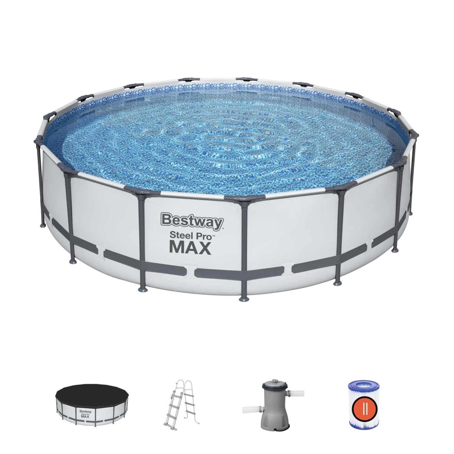 Bestway Fast Set Polyvinyl Chloride (PVC) Pool (W) 4.57m X (L) 4.57m 2 Bestway Fast Set Polyvinyl Chloride (PVC) Pool (W) 4.57m X (L) 4.57m - Image 2