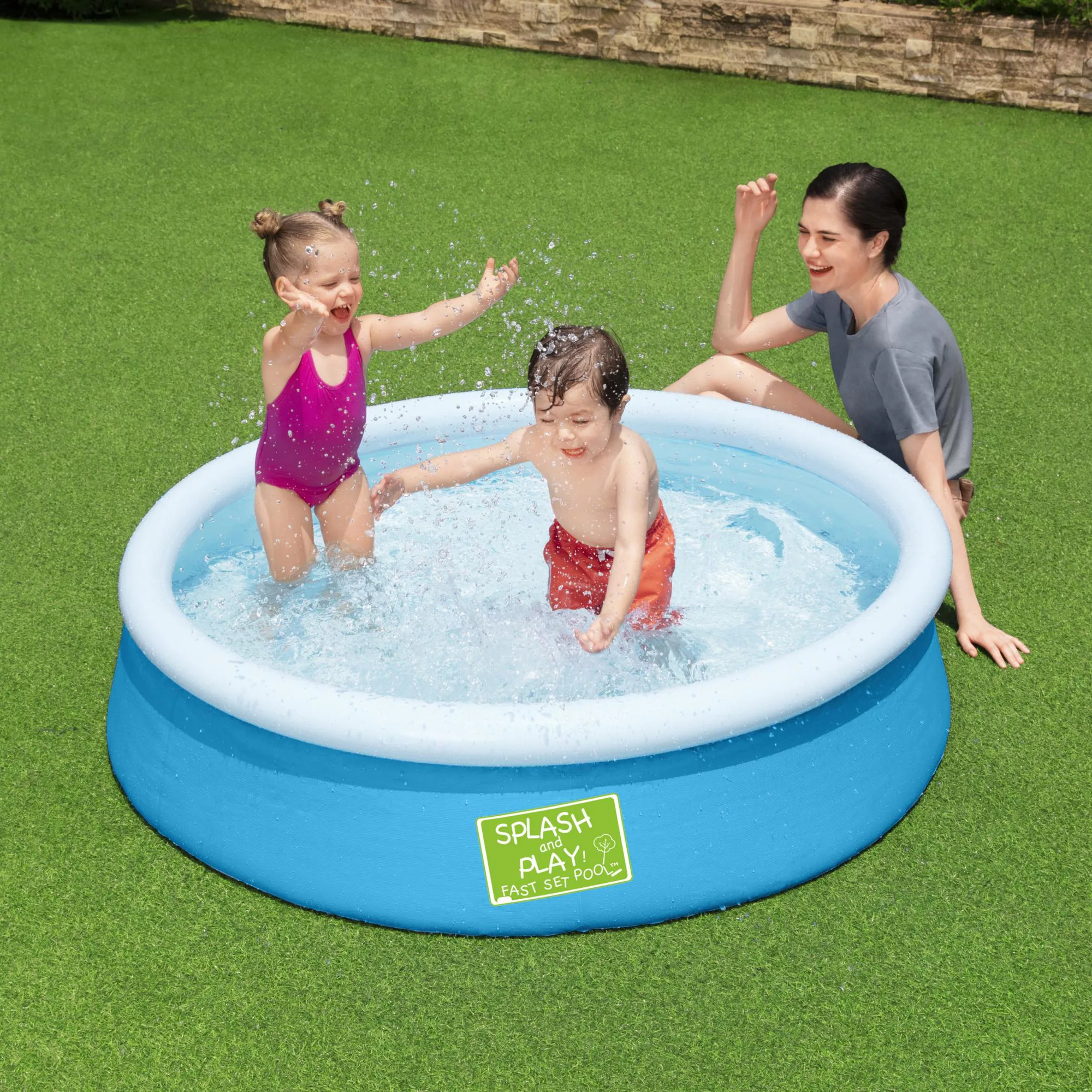 Bestway My First Fast Set Polyester (PES) & PVC Family Swimming Pool (W) 0.6m X (L) 0.6m 3 Bestway My First Fast Set Polyester (PES) & PVC Family Swimming Pool (W) 0.6m X (L) 0.6m - Image 3