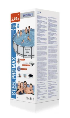 Bestway Steel Pro Max Polyvinyl Chloride (PVC) Pool (W) 5.49m X (L) 5.49m 10 Bestway Steel Pro Max Polyvinyl Chloride (PVC) Pool (W) 5.49m X (L) 5.49m -Garden Outdoor Store bestway steel pro max polyvinyl chloride pvc pool w 5 49m x l 5 49m6942138983791 06c bq scaled