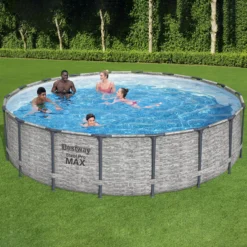 Bestway Steel Pro MAX™ Realistic Stone Print Polyvinyl Chloride (PVC) & Steel Pool (W) 5.49m X (L) 5.49m 11 Bestway Steel Pro MAX™ Realistic Stone Print Polyvinyl Chloride (PVC) & Steel Pool (W) 5.49m X (L) 5.49m -Garden Outdoor Store bestway steel pro max realistic stone print polyvinyl chloride pvc steel pool w 5 49m x l 5 49m6941607310502 02i