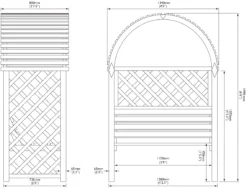 Blooma Chiltern Arbour, (H)1990mm (W)1340mm (D)800mm - Assembly Service Included -Garden Outdoor Store blooma chiltern arbour h 1990mm w 1340mm d 800mm assembly service included5397007111705 01t bq
