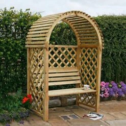Blooma Chiltern Arbour, (H)1990mm (W)1340mm (D)800mm - Assembly Service Included -Garden Outdoor Store blooma chiltern arbour h 1990mm w 1340mm d 800mm assembly service included5397007111705 02i bq