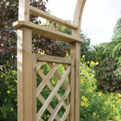 Blooma Chiltern Round Top Softwood Arch -Garden Outdoor Store blooma chiltern round top softwood arch5397007055627 02i BQ