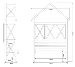 Blooma Cottage Apex Arbour, (H)2200mm (W)1370mm (D)560mm - Assembly Required 5 Blooma Cottage Apex Arbour, (H)2200mm (W)1370mm (D)560mm - Assembly Required -Garden Outdoor Store blooma cottage apex arbour h 2200mm w 1370mm d 560mm assembly required5397007055542 01t bq