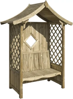 Blooma Elegant Arbour, (H)2340mm (W)1760mm (D)940mm - Assembly Service Included -Garden Outdoor Store blooma elegant arbour h 2340mm w 1760mm d 940mm assembly service included5397007111620 03c BQ
