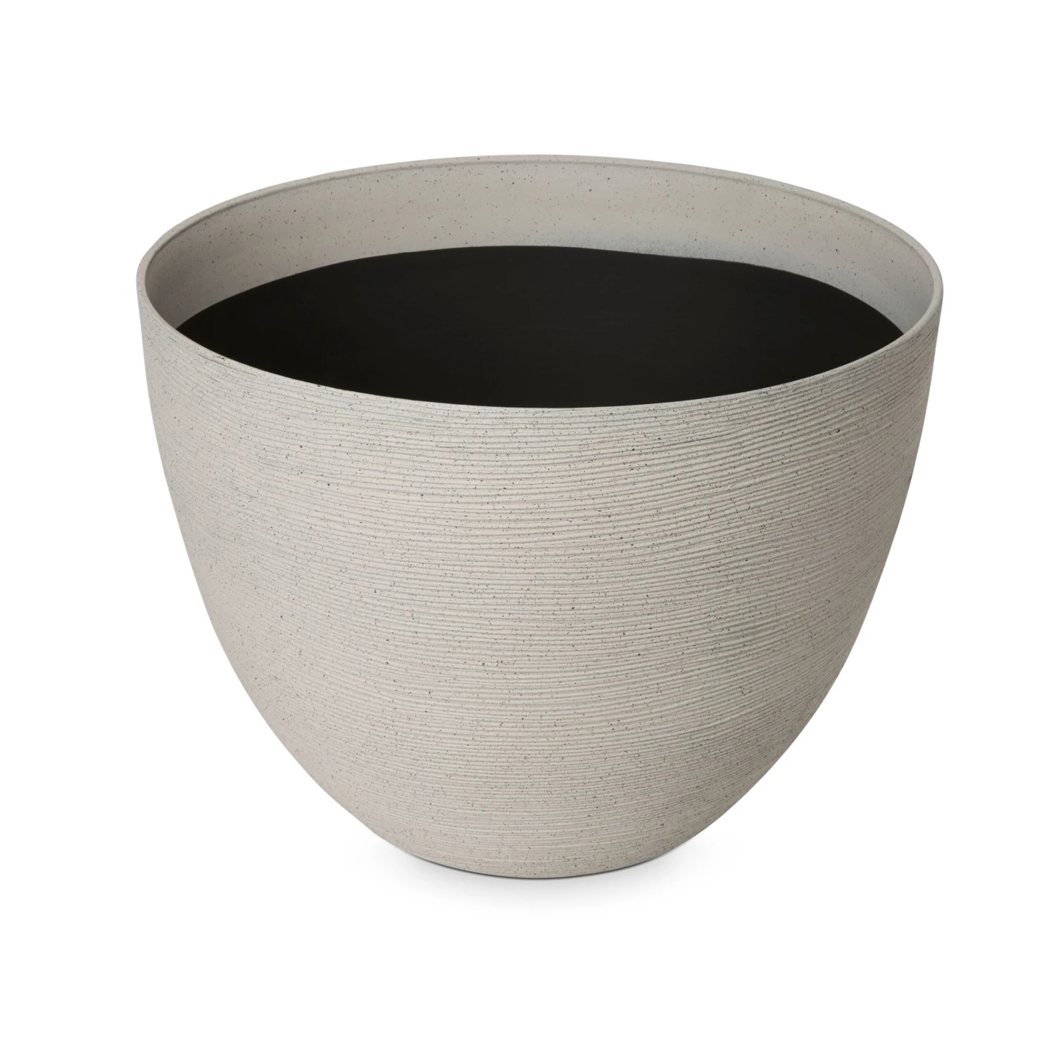 Blooma Momoka Taupe Stone Effect Plastic Circular Plant Pot (Dia)50cm 1 Blooma Momoka Taupe Stone Effect Plastic Circular Plant Pot (Dia)50cm