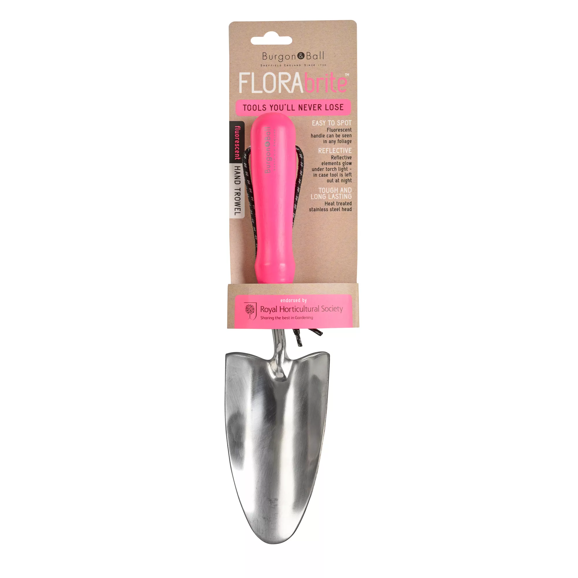 Burgon & Ball Flora Brite Pink Trowel 2 Burgon & Ball Flora Brite Pink Trowel - Image 2