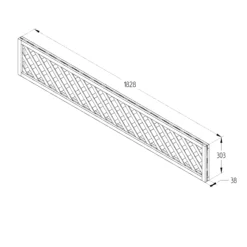 Diamond Pine Trellis Panel, Pack Of 5 (W)183cm X (H)32cm -Garden Outdoor Store diamond pine trellis panel pack of 5 w 183cm x h 32cm5013053173480 18bq