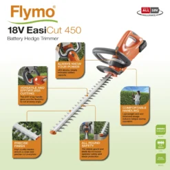 Flymo EasiCut 450 18V 450mm Cordless Hedge Trimmer -Garden Outdoor Store flymo easicut 450 18v 450mm cordless hedge trimmer7392930760868 01t bq scaled