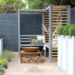 Forest Firenze Corner Arbour, (H)1970mm (W)1800mm (D)1800mm - Assembly Required -Garden Outdoor Store forest firenze corner arbour h 1970mm w 1800mm d 1800mm assembly required5013053185049 03i bq