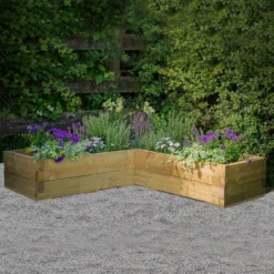Forest Garden 1.3m X 1.3m Mixed Softwood Rectangular Raised Bed Kit 1.72m² -Garden Outdoor Store forest garden 1 3m x 1 3m mixed softwood rectangular raised bed kit 1 72m 5013053193457 01i
