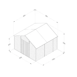 Forest Garden 10x10 Apex Pressure Treated Overlap Wooden Shed With Floor (Base Included) 17 Forest Garden 10x10 Apex Pressure Treated Overlap Wooden Shed With Floor (Base Included) -Garden Outdoor Store forest garden 10x10 apex pressure treated overlap wooden shed with floor base included 5013053192801 01t