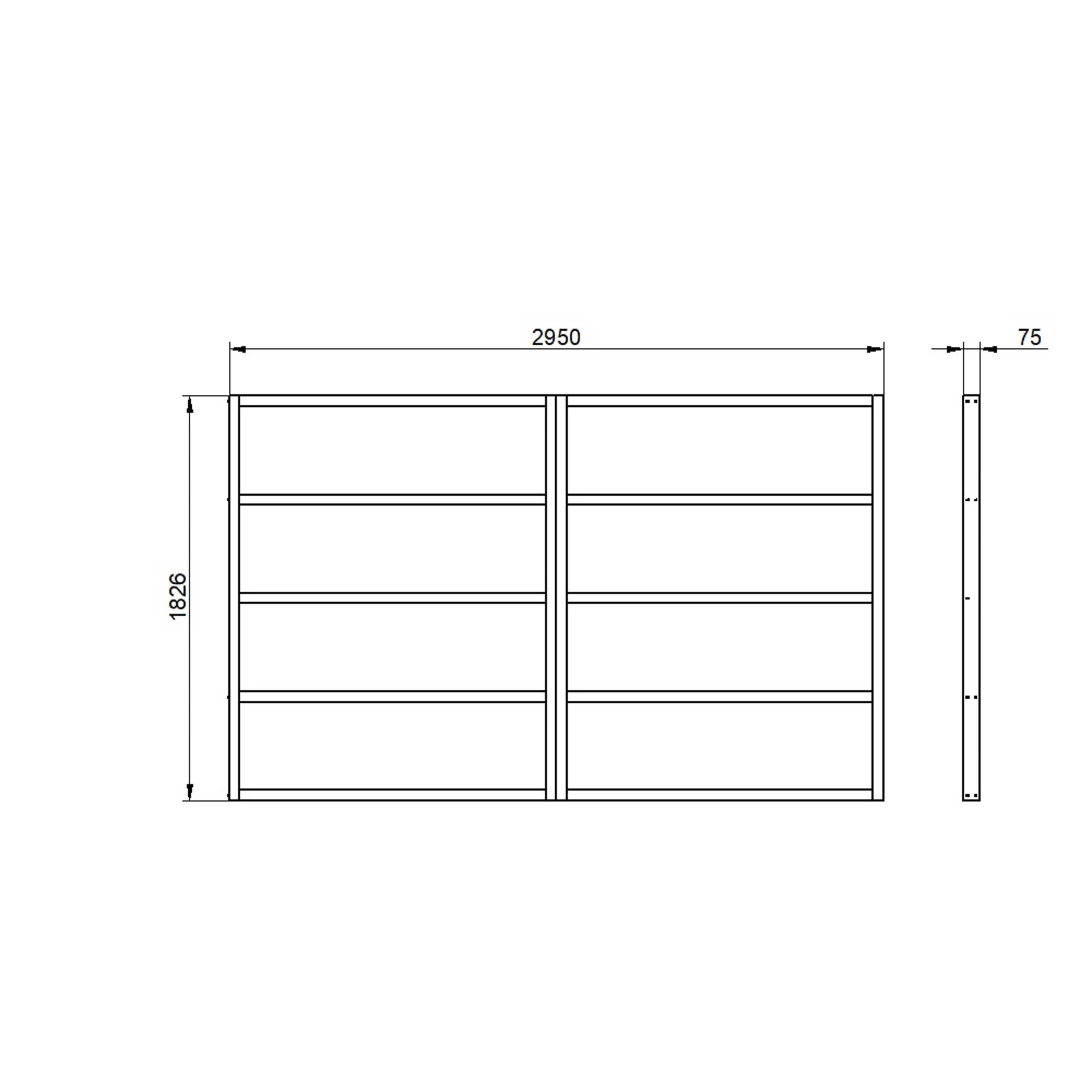 Forest Garden 10x6 Timber Shed Base (L) 183cm X (W) 295cm - Assembly Service Included 3 Forest Garden 10x6 Timber Shed Base (L) 183cm X (W) 295cm - Assembly Service Included - Image 3