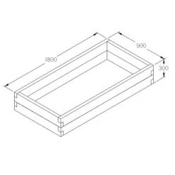Garden Outdoor Store -Garden Outdoor Store forest garden 28 x 180 x 90 wood rectangular raised bed kit5013053155387 01t bq