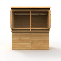 Forest Garden 6x3 Ft Pent Shiplap Garden Bar With Single Door -Garden Outdoor Store forest garden 6x3 ft pent shiplap garden bar with single door5013053184066 06c bq
