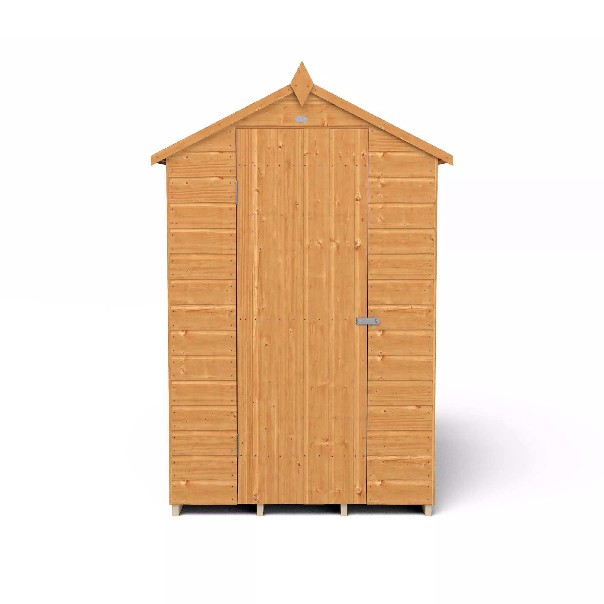 Forest Garden 6x4 Ft Apex Shiplap Wooden Shed With Floor (Base Included) 5 Forest Garden 6x4 Ft Apex Shiplap Wooden Shed With Floor (Base Included) - Image 5