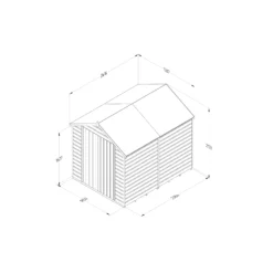 Forest Garden 6x8 Apex Dip Treated Shiplap Wooden Shed With Floor (Base Included) - Assembly Service Included -Garden Outdoor Store forest garden 6x8 apex dip treated shiplap wooden shed with floor base included assembly service included5013053194102 02i