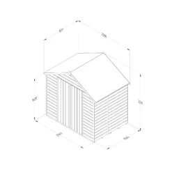 Forest Garden 7x5 Apex Dip Treated Shiplap Wooden Shed With Floor (Base Included) - Assembly Service Included -Garden Outdoor Store forest garden 7x5 apex dip treated shiplap wooden shed with floor base included assembly service included5013053194140 02i
