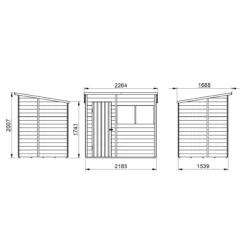 Forest Garden 7x5 Pent Dip Treated Overlap Wooden Shed With Floor (Base Included) - Assembly Service Included -Garden Outdoor Store forest garden 7x5 pent dip treated overlap wooden shed with floor base included assembly service included5013053178461 01t bq scaled