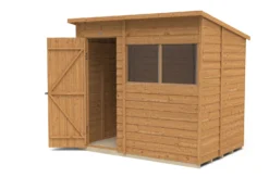 Forest Garden 7x5 Pent Dip Treated Overlap Wooden Shed With Floor (Base Included) - Assembly Service Included -Garden Outdoor Store forest garden 7x5 pent dip treated overlap wooden shed with floor base included assembly service included5013053178461 21c bq scaled