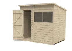 Forest Garden 7x5 Pent Pressure Treated Overlap Wooden Shed With Floor -Garden Outdoor Store forest garden 7x5 pent pressure treated overlap wooden shed with floor5013053178485 21c bq scaled