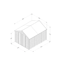 Forest Garden 8x10 Apex Dip Treated Shiplap Wooden Shed With Floor - Assembly Service Included -Garden Outdoor Store forest garden 8x10 apex dip treated shiplap wooden shed with floor assembly service included5013053193846 02i