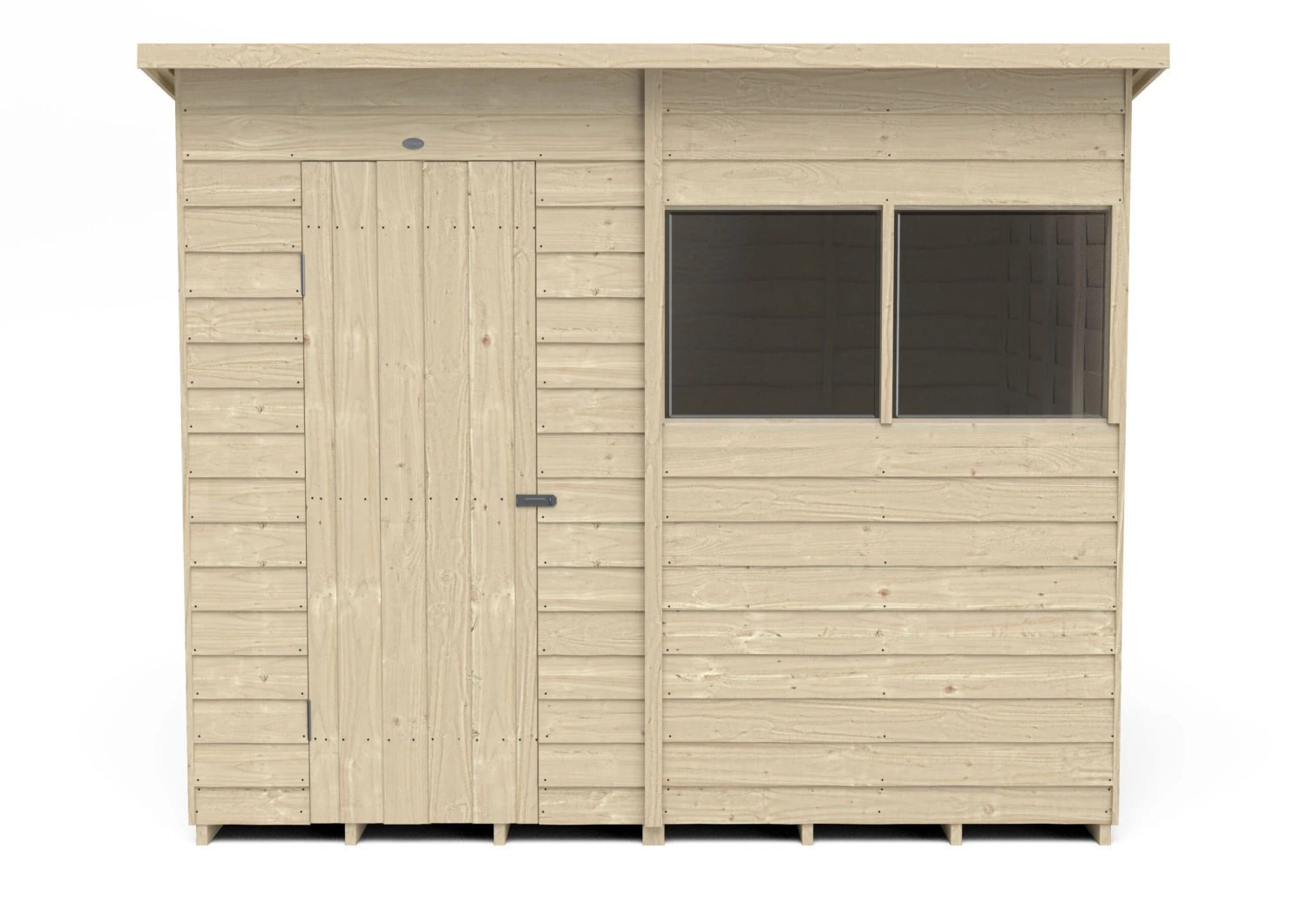 Forest Garden 8x6 Pent Pressure Treated Overlap Wooden Shed With Floor - Assembly Service Included 3 Forest Garden 8x6 Pent Pressure Treated Overlap Wooden Shed With Floor - Assembly Service Included - Image 3