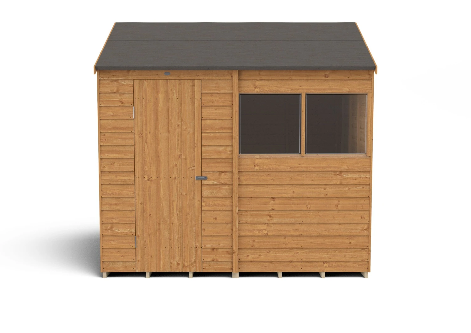 Forest Garden 8x6 Reverse Apex Dip Treated Overlap Wooden Shed With Floor (Base Included) - Assembly Service Included 3 Forest Garden 8x6 Reverse Apex Dip Treated Overlap Wooden Shed With Floor (Base Included) - Assembly Service Included - Image 3