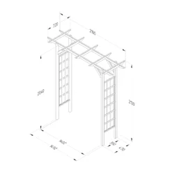 Forest Garden Classic Flat Top European Softwood Arch (H) 213cm X (W) 210cm -Garden Outdoor Store forest garden classic flat top european softwood arch h 213cm x w 210cm5013053190166 01t