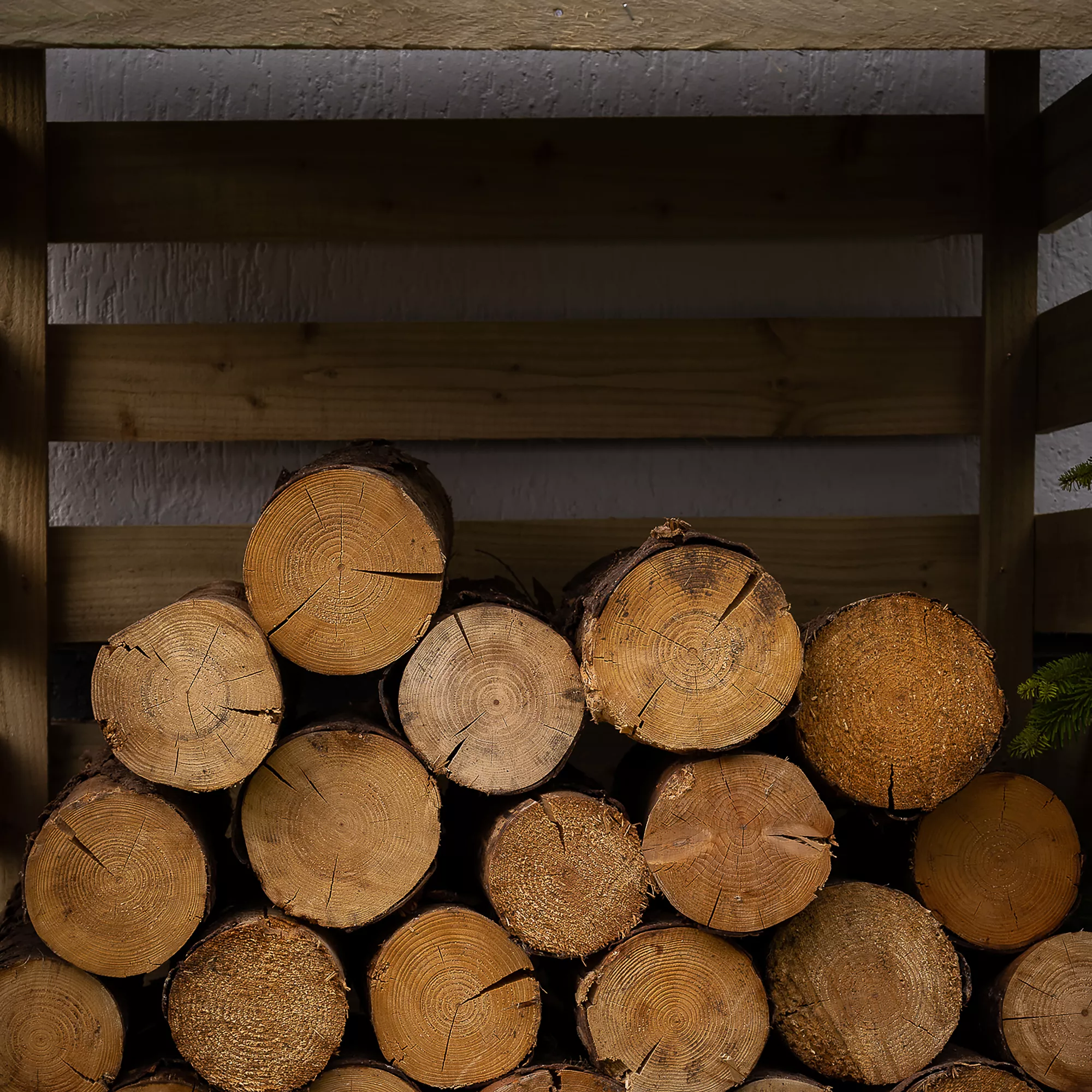 Forest Garden Compact Timber 3x3 Ft Pent Log Store 5 Forest Garden Compact Timber 3x3 Ft Pent Log Store - Image 5