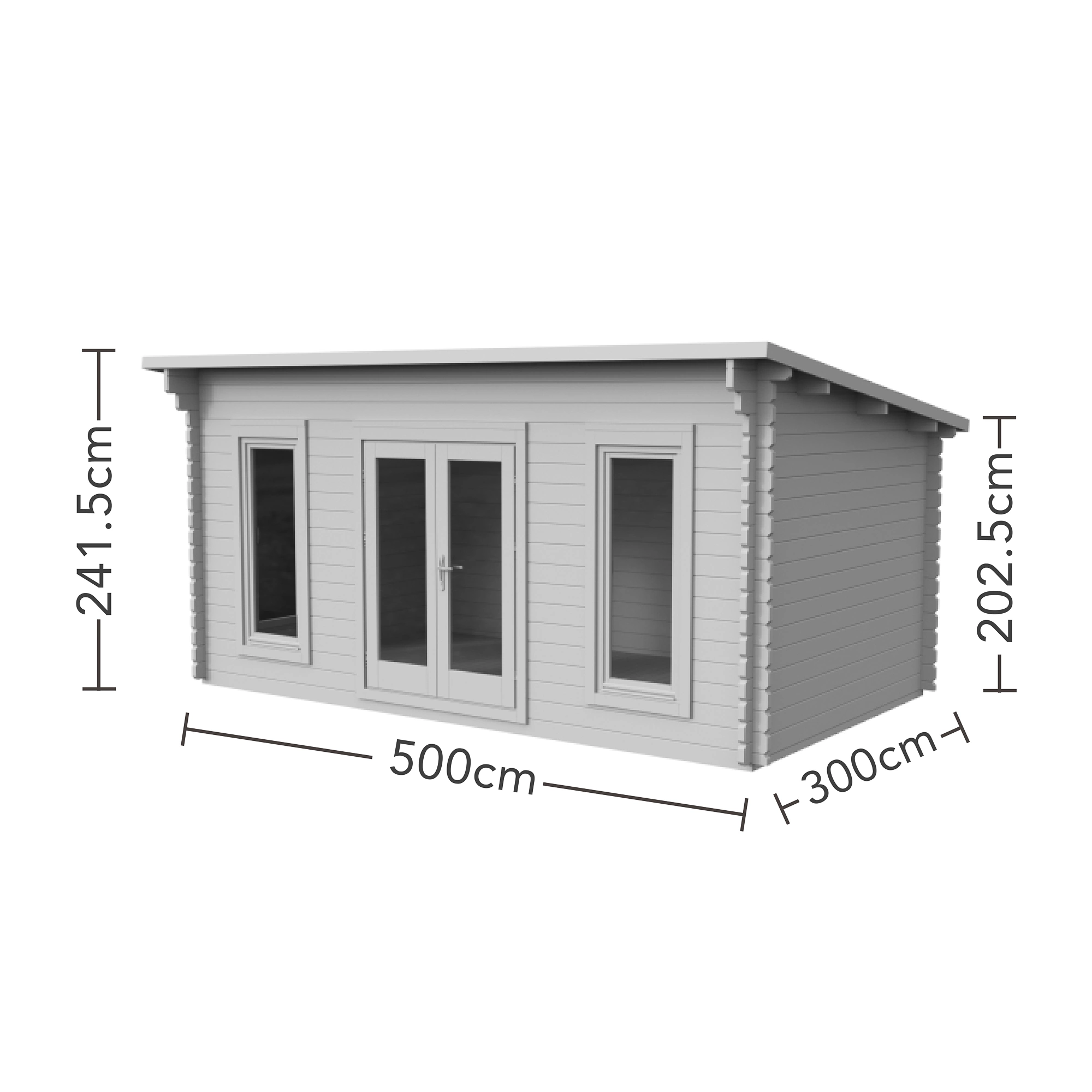 Forest Garden Elmley 5x3 Toughened Glass Pent Loglap Solid Wood Cabin With Double Door - Assembly Service Included 6 Forest Garden Elmley 5x3 Toughened Glass Pent Loglap Solid Wood Cabin With Double Door - Assembly Service Included - Image 6
