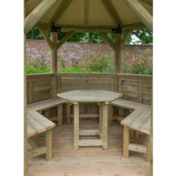 Forest Garden Furnished Hexagonal Gazebo, (W)3.78m (D)3.27m 19 Forest Garden Furnished Hexagonal Gazebo, (W)3.78m (D)3.27m -Garden Outdoor Store forest garden furnished hexagonal gazebo w 3 78m d 3 27m5013053172469 04i