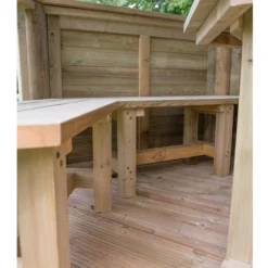 Forest Garden Furnished Hexagonal Gazebo, (W)3.78m (D)3.27m 21 Forest Garden Furnished Hexagonal Gazebo, (W)3.78m (D)3.27m -Garden Outdoor Store forest garden furnished hexagonal gazebo w 3 78m d 3 27m5013053172469 06i