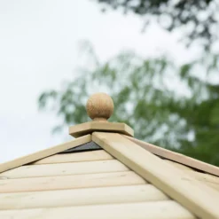 Forest Garden Furnished Timber Roof Hexagonal Gazebo, (W)4900mm (D)4240mm (Green Cushion Included) 10 Forest Garden Furnished Timber Roof Hexagonal Gazebo, (W)4900mm (D)4240mm (Green Cushion Included) -Garden Outdoor Store forest garden furnished timber roof hexagonal gazebo w 4900mm d 4240mm green cushion included 5013053172643 08i