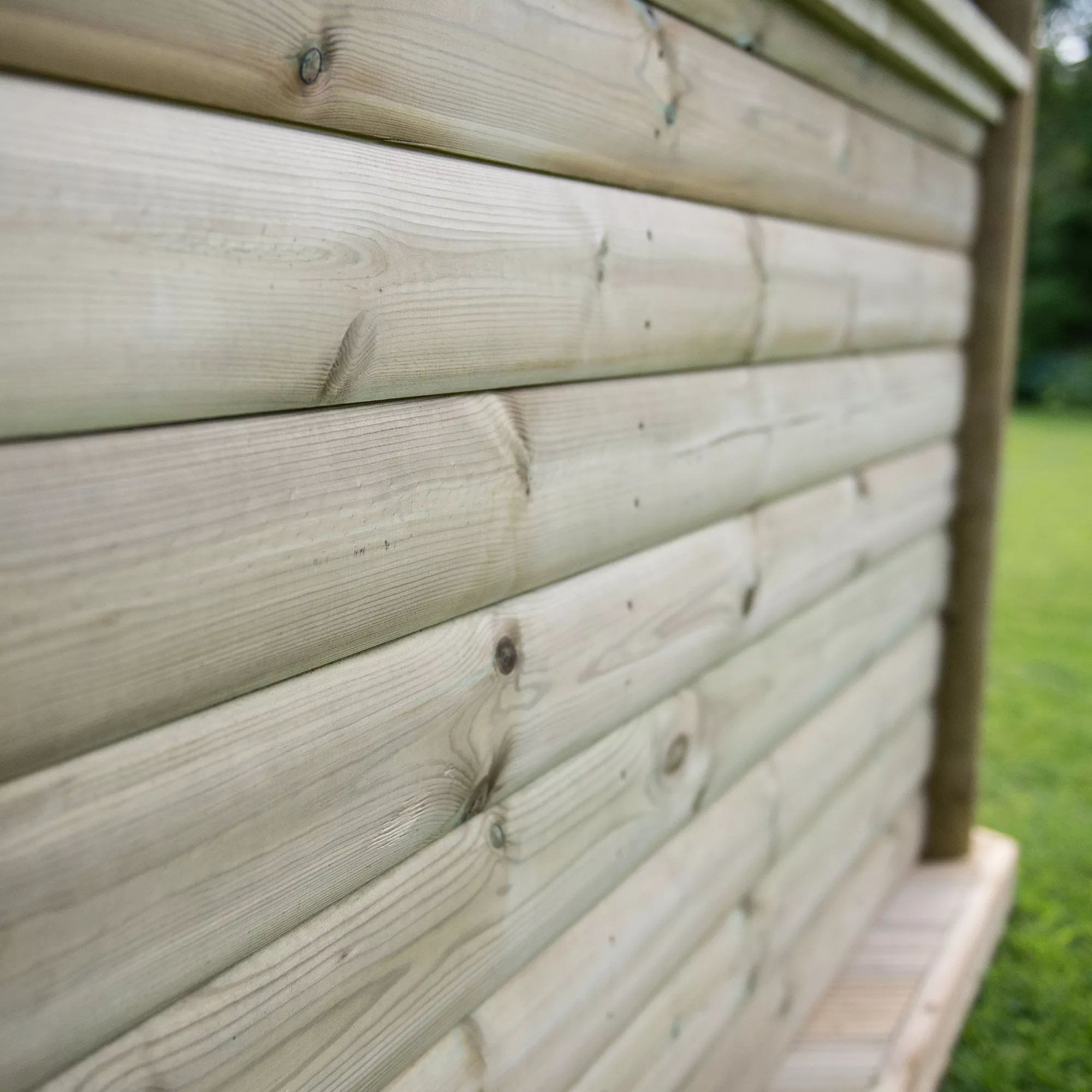 Forest Garden Furnished Timber Roof Hexagonal Gazebo, (W)4900mm (D)4240mm (Green Cushion Included) 5 Forest Garden Furnished Timber Roof Hexagonal Gazebo, (W)4900mm (D)4240mm (Green Cushion Included) - Image 5