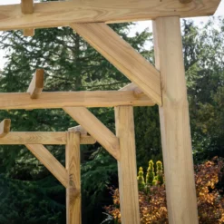 Forest Garden Hanbury Flat Top European Softwood Arch (H) 213.5cm X (W) 209cm -Garden Outdoor Store forest garden hanbury flat top european softwood arch h 213 5cm x w 209cm5013053190128 02i
