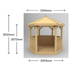 Forest Garden Hexagonal Gazebo, (W)3.3m (D)2.84m -Garden Outdoor Store forest garden hexagonal gazebo w 3 3m d 2 84m5013053163351 01t