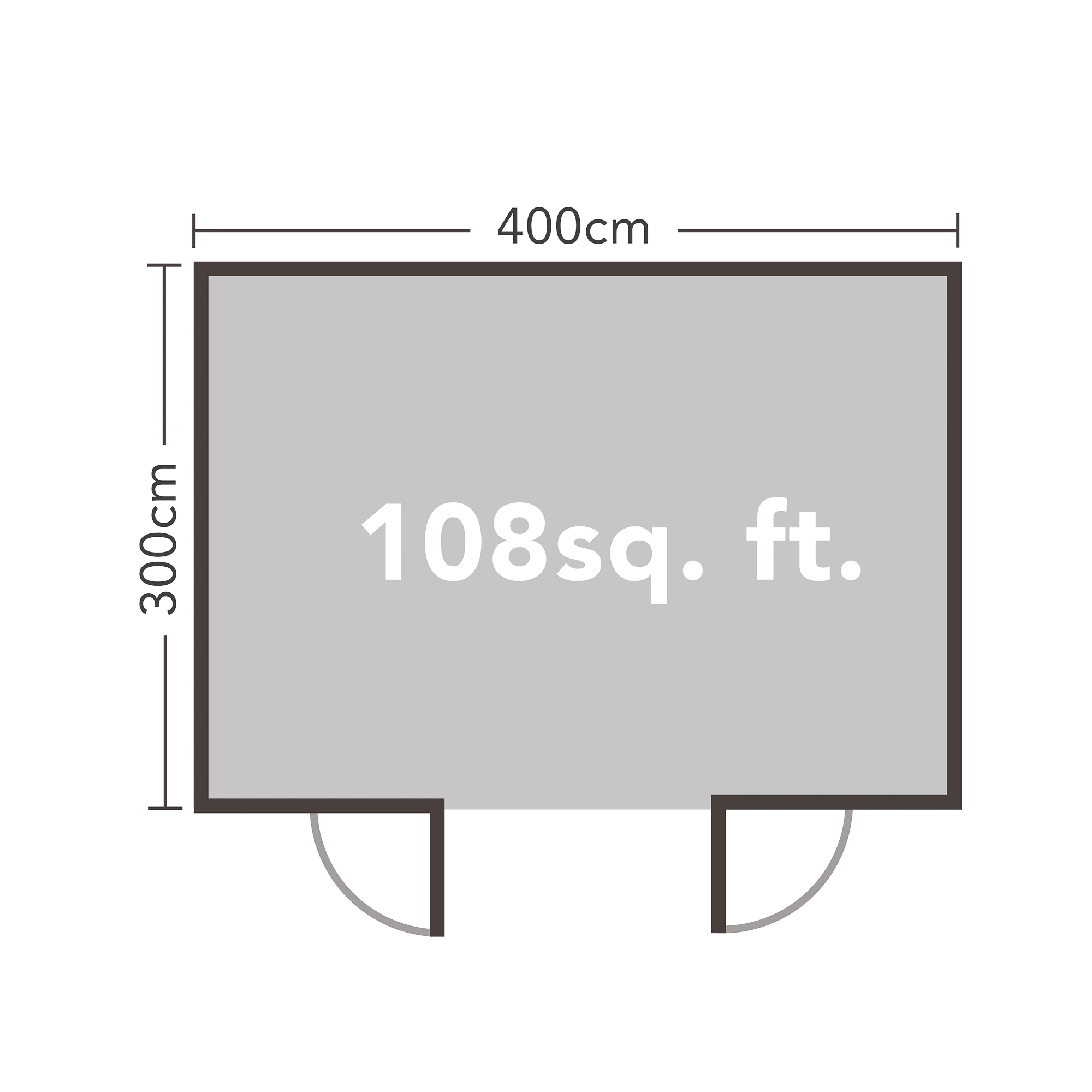 Forest Garden Melbury 4x3 Toughened Glass Pent Loglap Solid Wood Cabin With Double Door - Assembly Service Included 8 Forest Garden Melbury 4x3 Toughened Glass Pent Loglap Solid Wood Cabin With Double Door - Assembly Service Included - Image 8