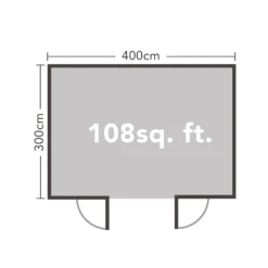 Forest Garden Melbury 4x3 Toughened Glass Pent Loglap Solid Wood Cabin With Double Door -Garden Outdoor Store forest garden melbury 4x3 toughened glass pent loglap solid wood cabin with double door5013053181416 02t bq