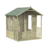 Forest Garden Oakley 6x6 Apex Overlap Solid Wood Summer House With Double Door (Base Included) - Assembly Service Included