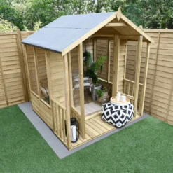 Forest Garden Oakley 6x6 Apex Overlap Solid Wood Summer House With Double Door (Base Included) - Assembly Service Included 9 Forest Garden Oakley 6x6 Apex Overlap Solid Wood Summer House With Double Door (Base Included) - Assembly Service Included -Garden Outdoor Store forest garden oakley 6x6 apex overlap solid wood summer house with double door base included assembly service included5013053188545 02i bq