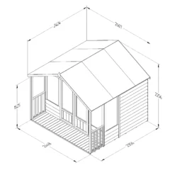 Forest Garden Oakley 8x8 Apex Overlap Solid Wood Summer House With Double Door - Assembly Service Included -Garden Outdoor Store forest garden oakley 8x8 apex overlap solid wood summer house with double door assembly service included5013053188729 01t bq