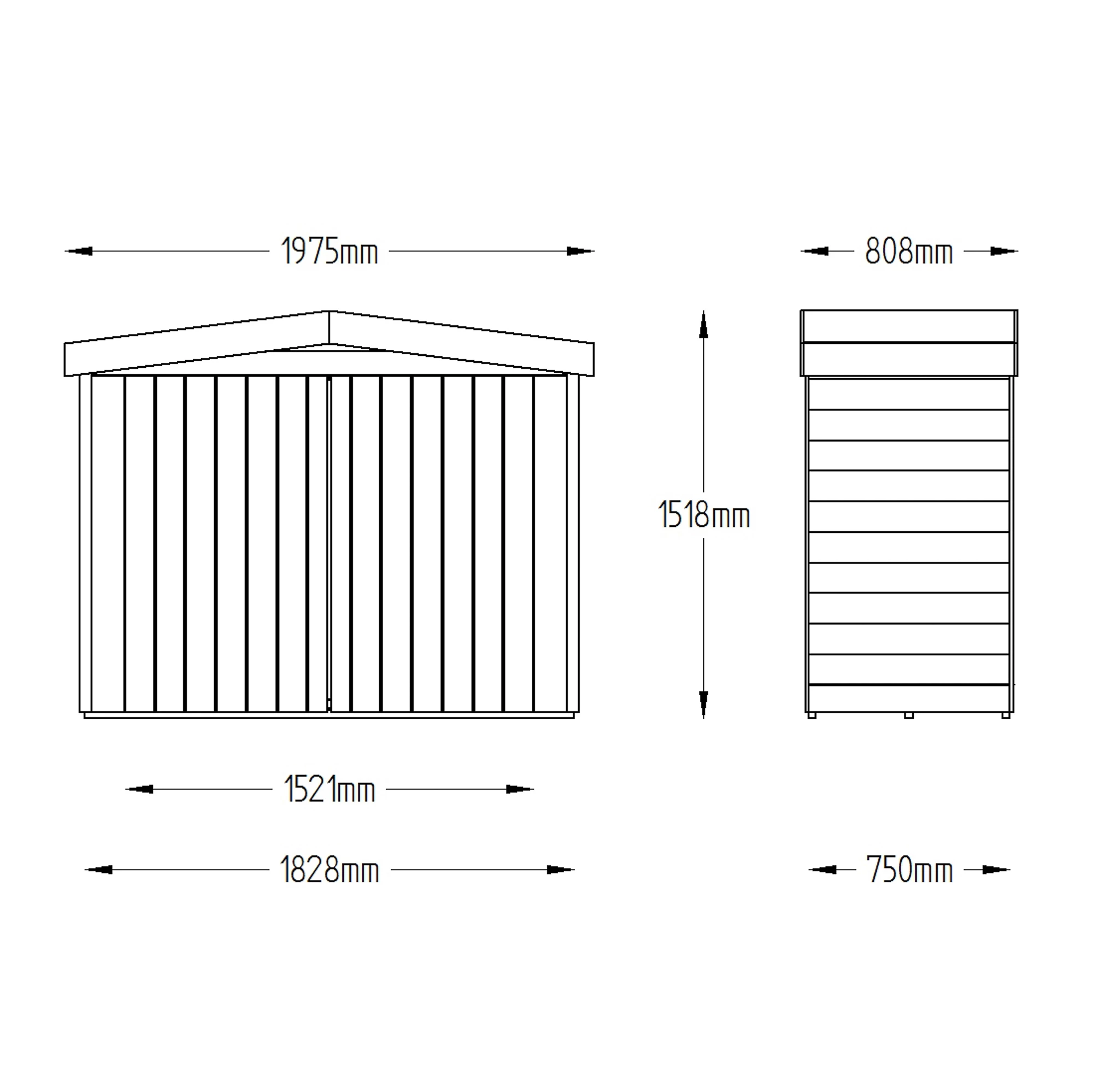 Forest Garden Overlap Wooden 6x3 Apex Garden Storage 10 Forest Garden Overlap Wooden 6x3 Apex Garden Storage - Image 10