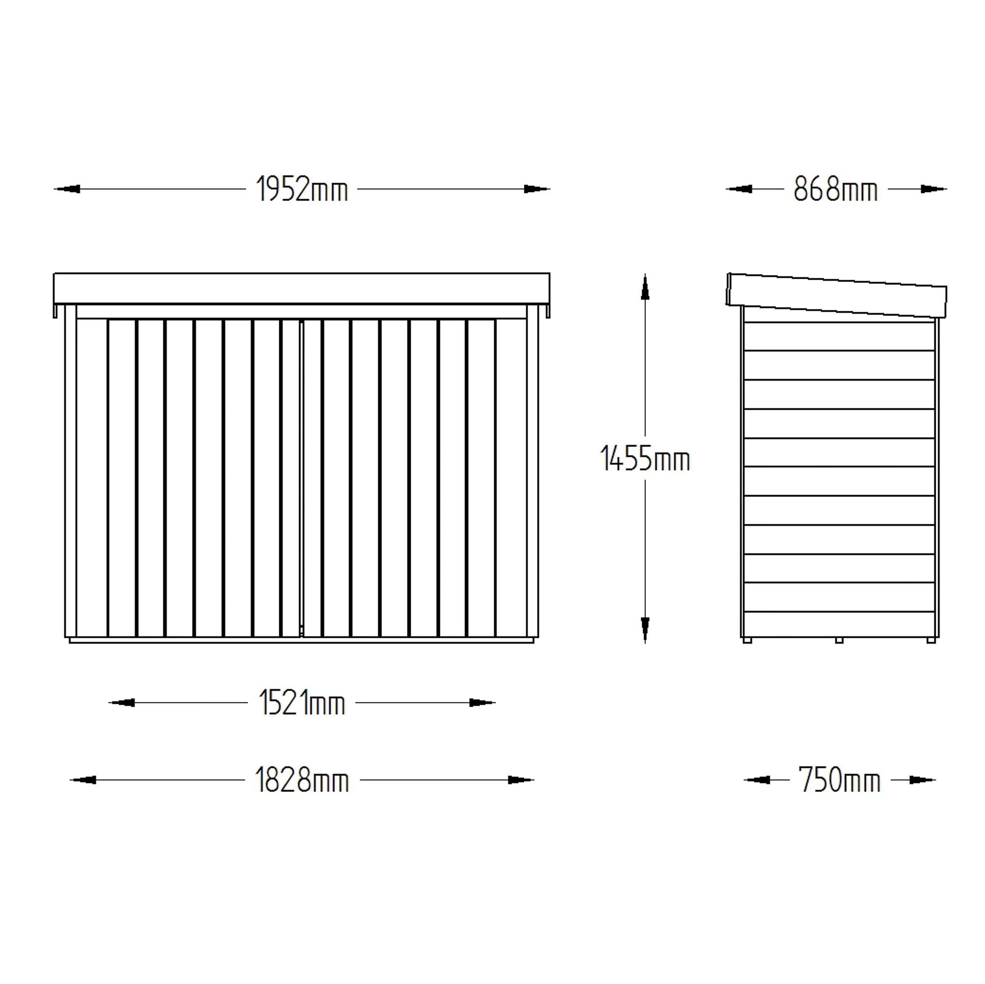 Forest Garden Overlap Wooden 6x3 Pent Garden Storage 10 Forest Garden Overlap Wooden 6x3 Pent Garden Storage - Image 10