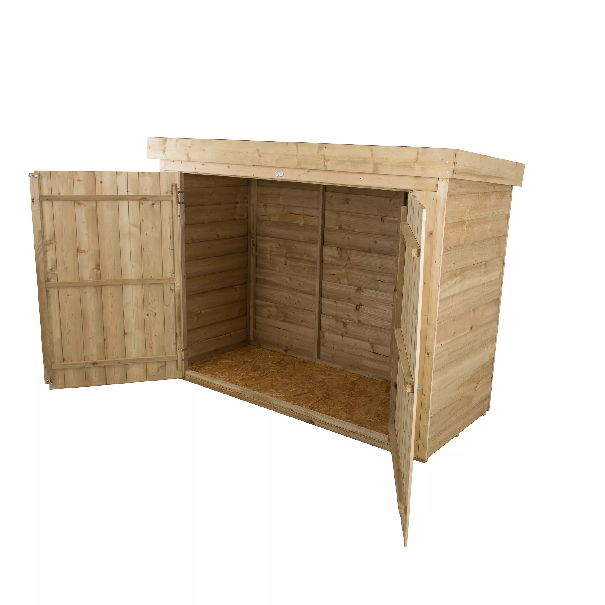 Forest Garden Overlap Wooden 6x3 Pent Garden Storage 2 Forest Garden Overlap Wooden 6x3 Pent Garden Storage - Image 2