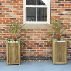 Forest Garden Slender Wooden Rectangular Planter -Garden Outdoor Store forest garden slender wooden rectangular planter5013053147450 02i bq